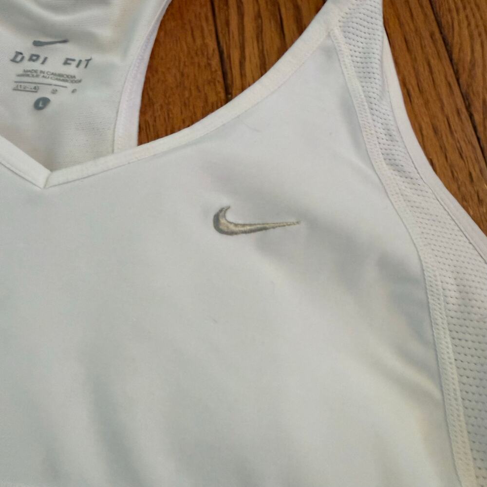 Nike Dri Fit Racerback Built In Padded Bra Tank Top - Picture 3 of 4